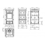 Чертеж Печь Nicoletta (La Nordica)